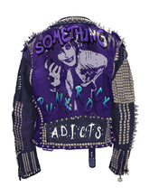 Regal Purple Studded Leather Jacket Heavy Spiked Steampunk Biker Iconic Patches & Custom Design